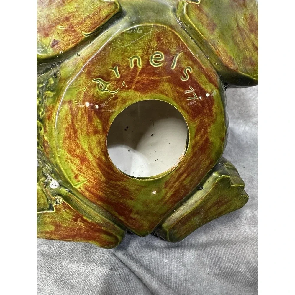 Vintage Arnel 1977 Ceramic Toad Frog Garden Statue Retro‎ Decor 11.5